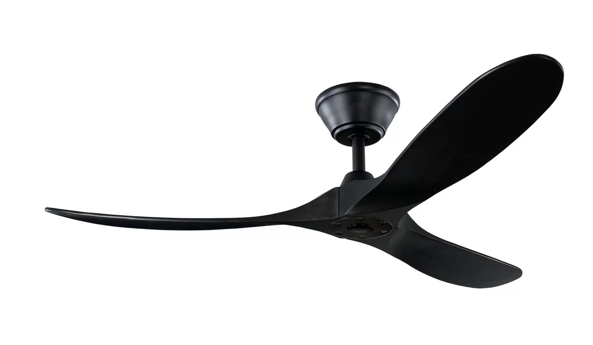 Milano SLIDER Junior Matt Black With Black (Solid Timber) Blade Fan – No Light