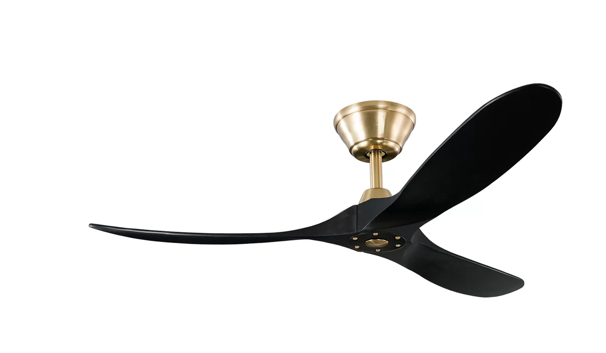 Milano SLIDER Junior Burnished Brass with Black Blade with Black & Brass Bottom Plate (NO LIGHT)