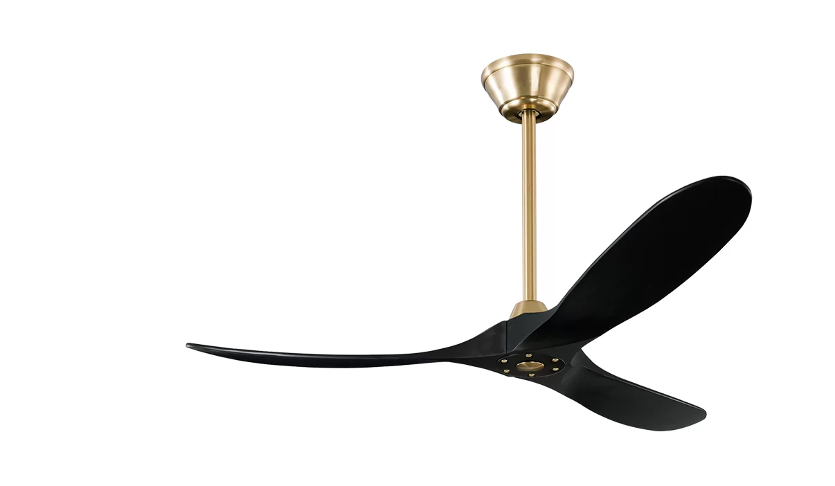 Milano SLIDER Junior Burnished Brass with Black Blade with Black & Brass Bottom Plate (NO LIGHT)